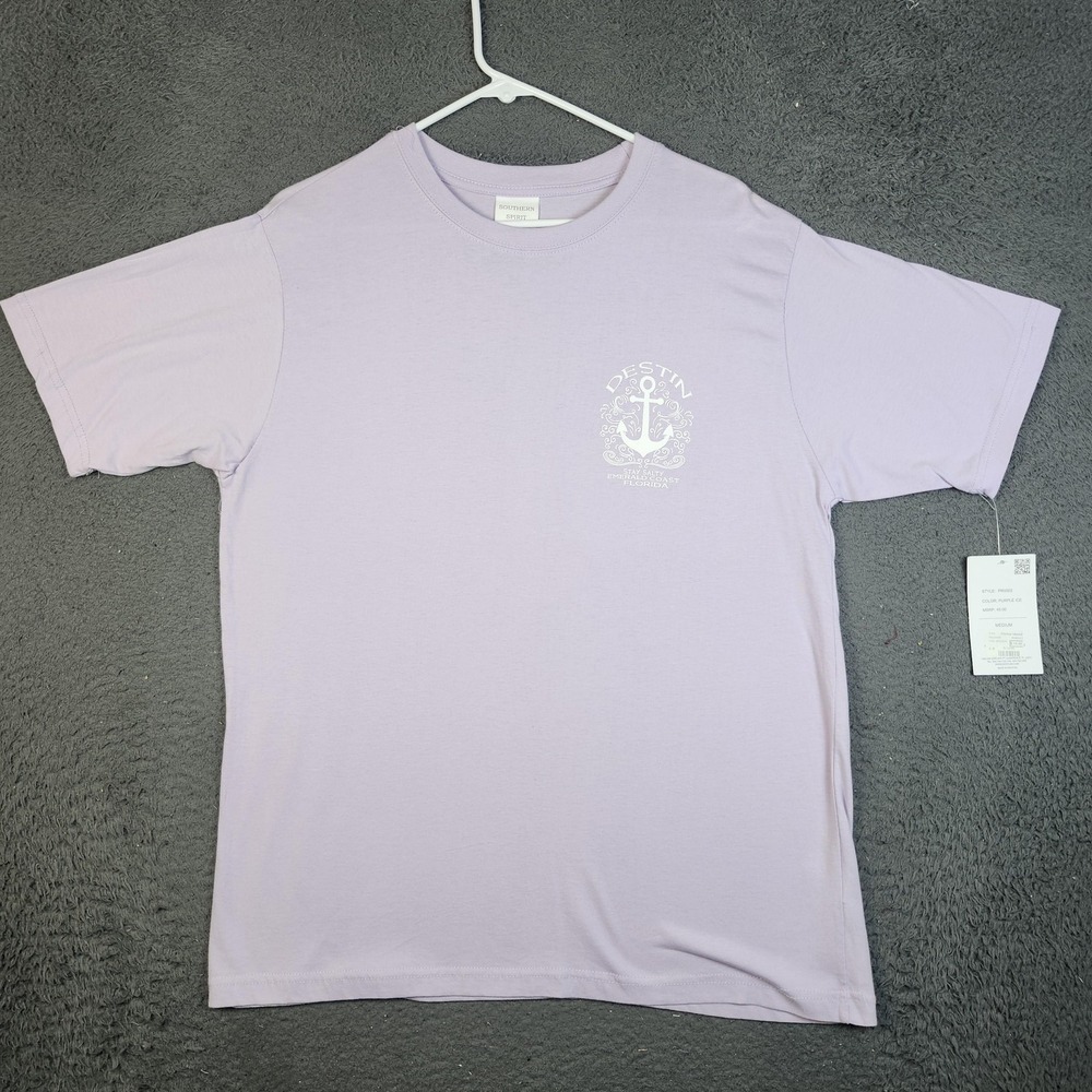 Destin Florida Shirt Mens Medium Purple Anchor Emerald Coast Stay Salty Graphic